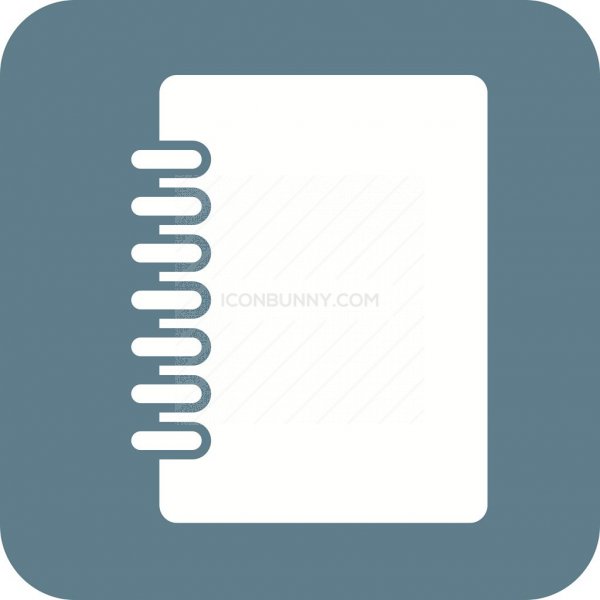 600x600 Notebook Flat Round Corner Icon