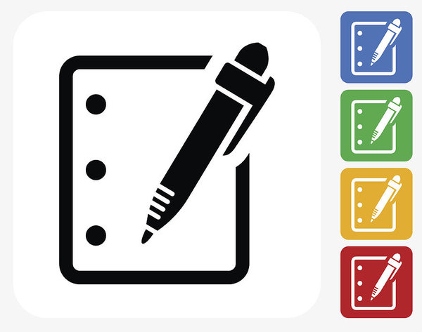 600x473 Notebook Icon Flat Graphic Design Art Print