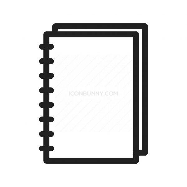 600x600 Spiral Notebook Line Icon
