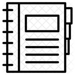 256x256 Notebook Icon Of Line Style