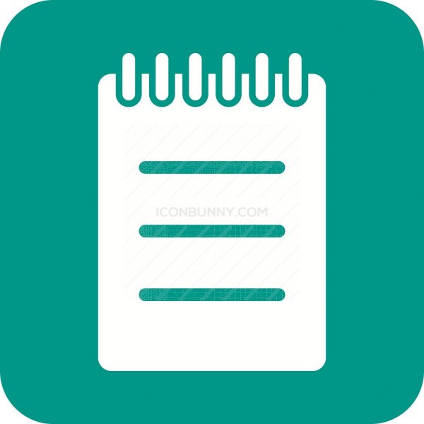 600x600 Notepad Flat Round Corner Icon