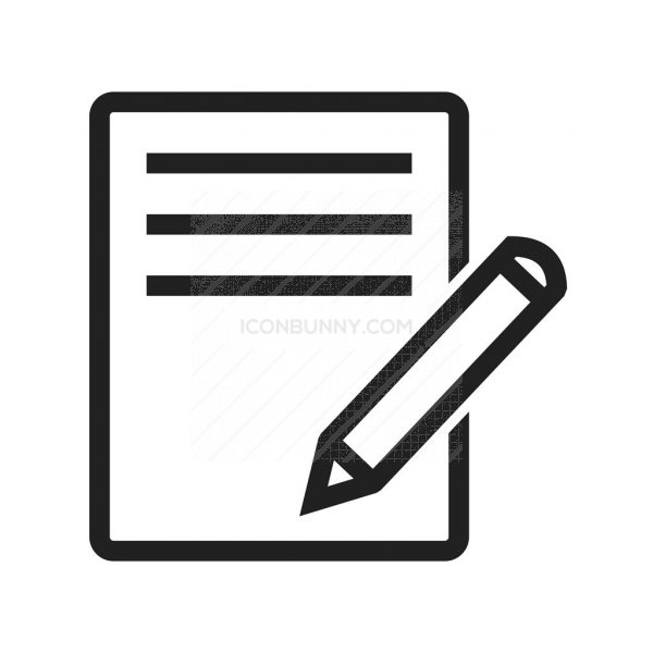 600x600 Notepad And Pencil Line Icon
