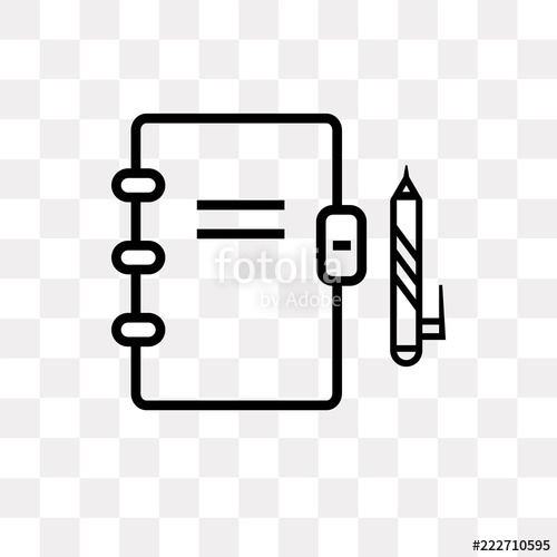 500x500 Notepad Icon On Transparent Background Modern Icons Vector