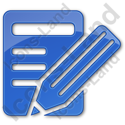 256x256 Notepad Plain Blue Icon, Pngico Icons