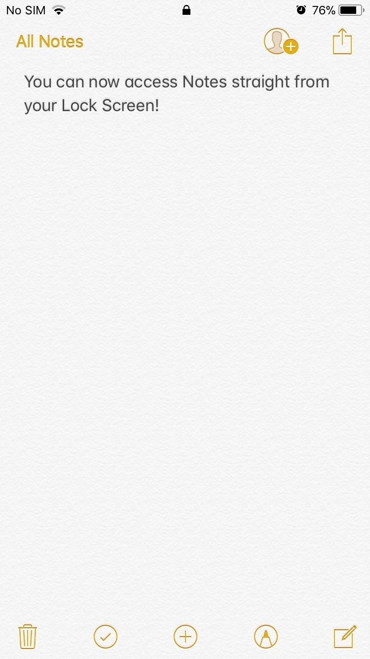 750x1334 How To Access The Notes App Directly From The Lock Screen In Ios
