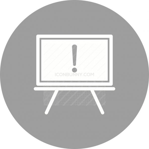 600x600 Notice Board Flat Round Icon