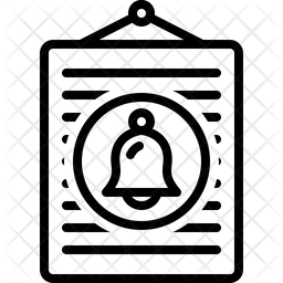 256x256 Notice Board Icon Of Line Style