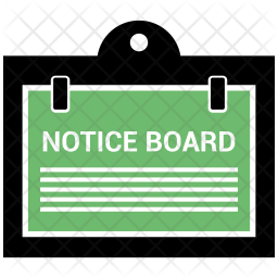 256x256 Notice Board Icon Of Colored Outline Style