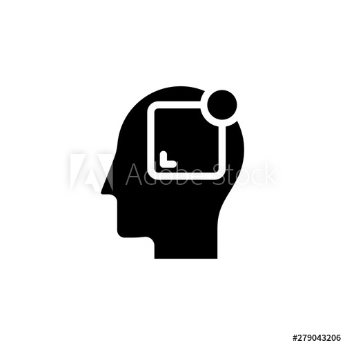 500x500 Human, Brain, Notice Icon Simple Glyph, Flat Vector Of Mind