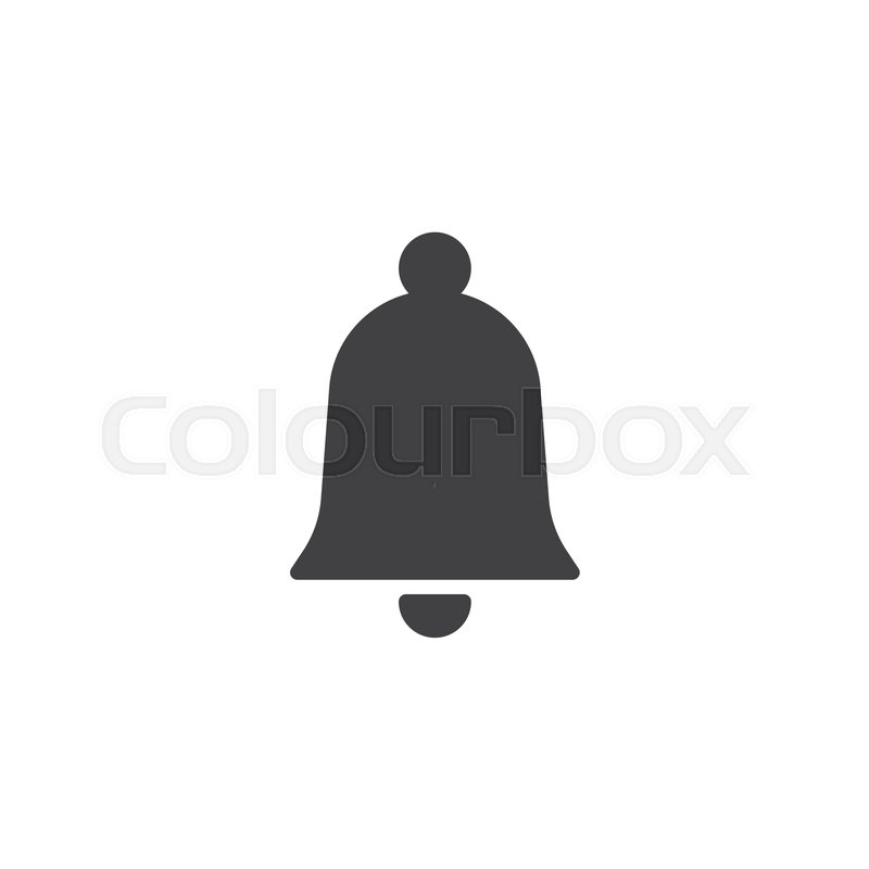800x800 Notification Bell Icon Vector, Filled Stock Vector Colourbox