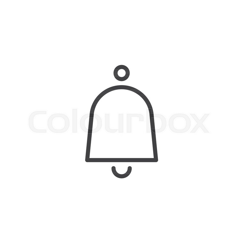 800x800 Notification Bell Outline Icon Linear Stock Vector Colourbox