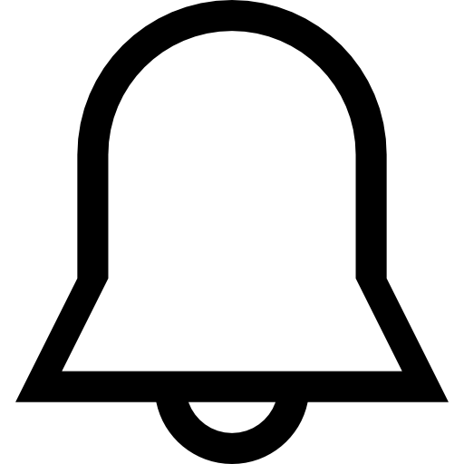 512x512 Notification Bell Outline Interface Symbol Icons Free Download