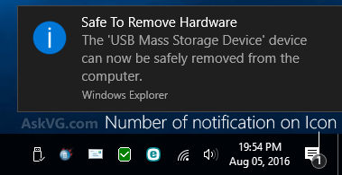 Windows Tip Show Hide Number Of New Notifications On Action 379x195 Windows Tip Show Hide Number Of New Notifications On Action