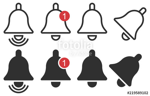 500x321 Notification Icon Bell Icon Vector Stock Image And Royalty Free