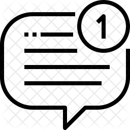 256x256 Chat Notification Logo Icon Of Line Style