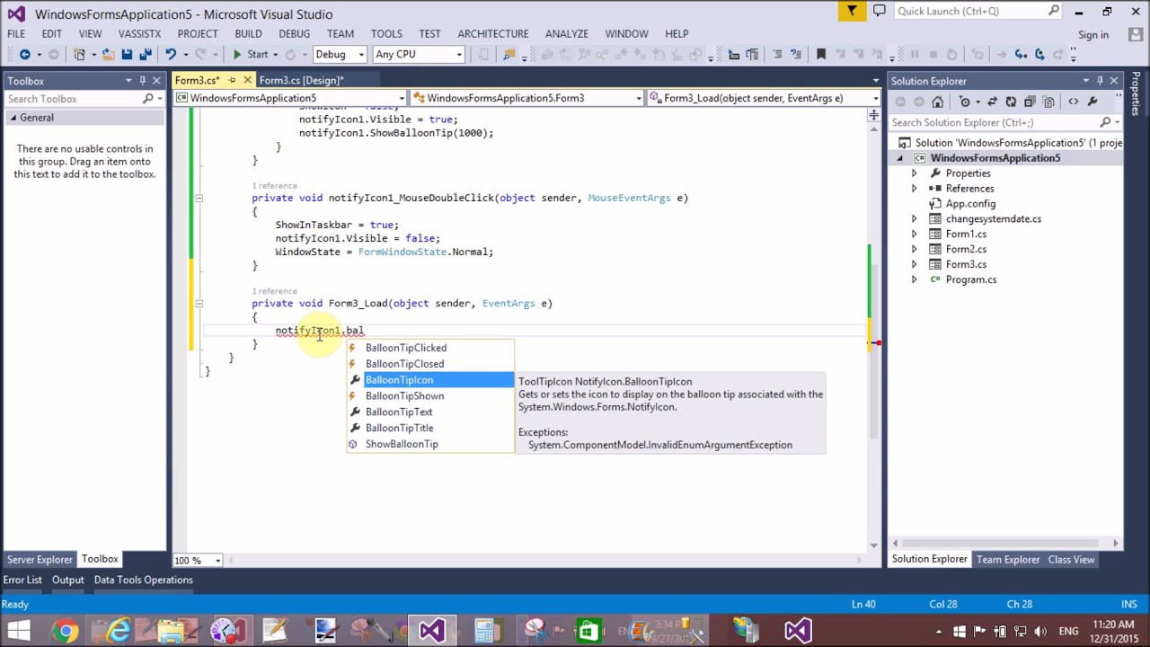 1280x720 System Tray Icon, Notifyicon Control Example In Windows Form C