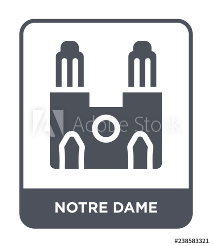 430x500 Notre Dame Icon Vector