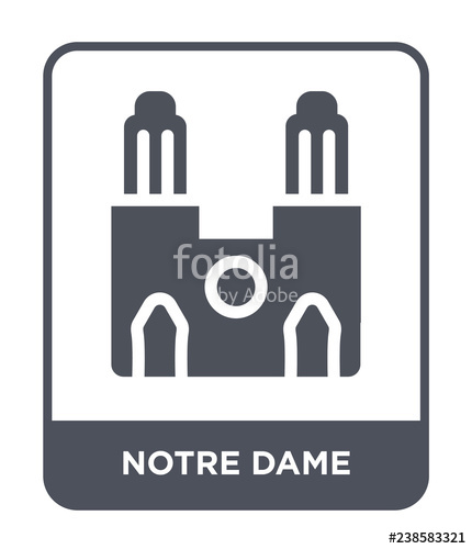 430x500 Notre Dame Icon Vector Stock Image And Royalty Free Vector