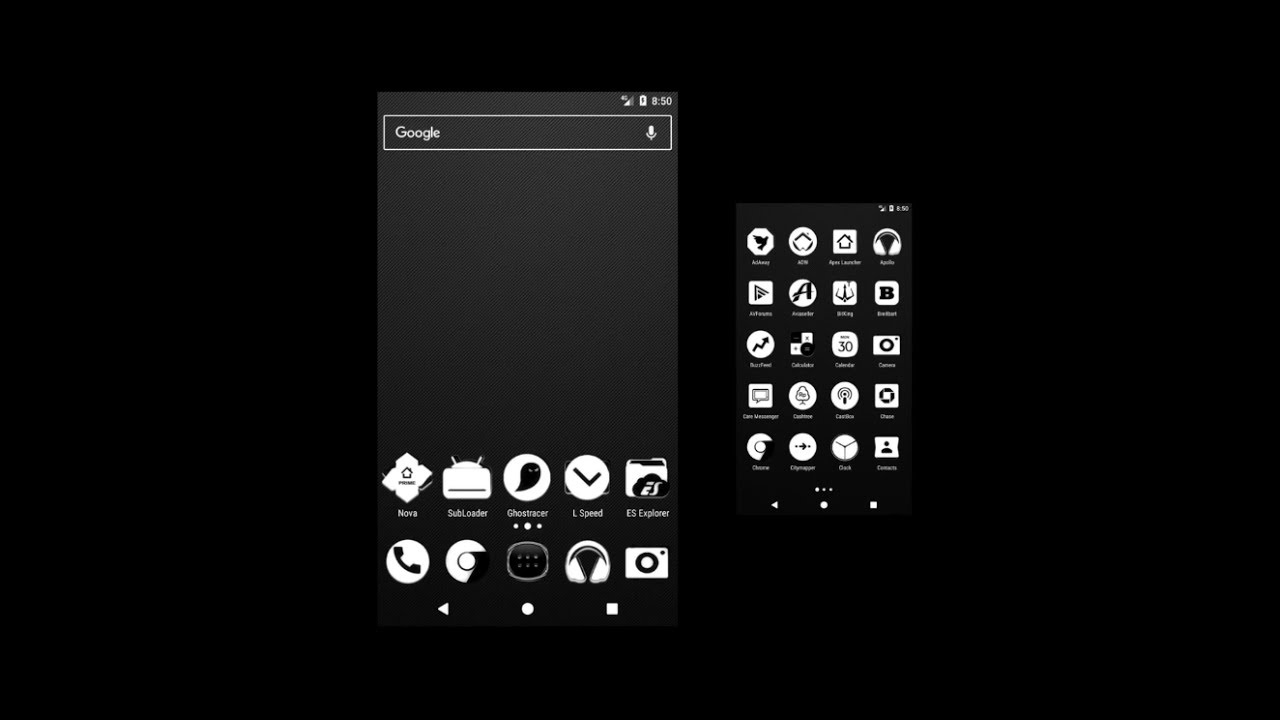 1280x720 White And Black Icon Pack Free For Mobile And Tablet Devices
