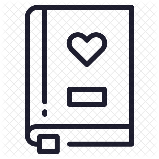512x512 Love Novel Icon Of Line Style