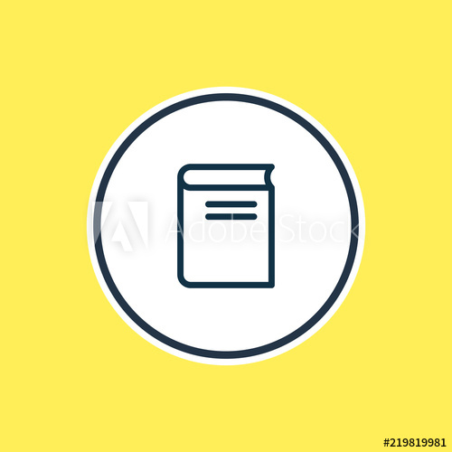 500x500 Vector Illustration Of Novel Icon Line Beautiful Read Element