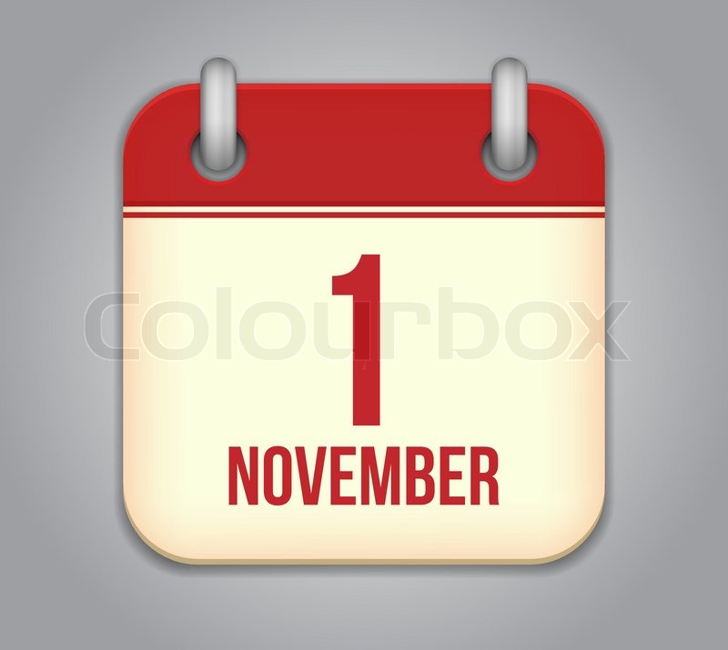 800x715 Vector November Calendar App Icon Stock Vector Colourbox