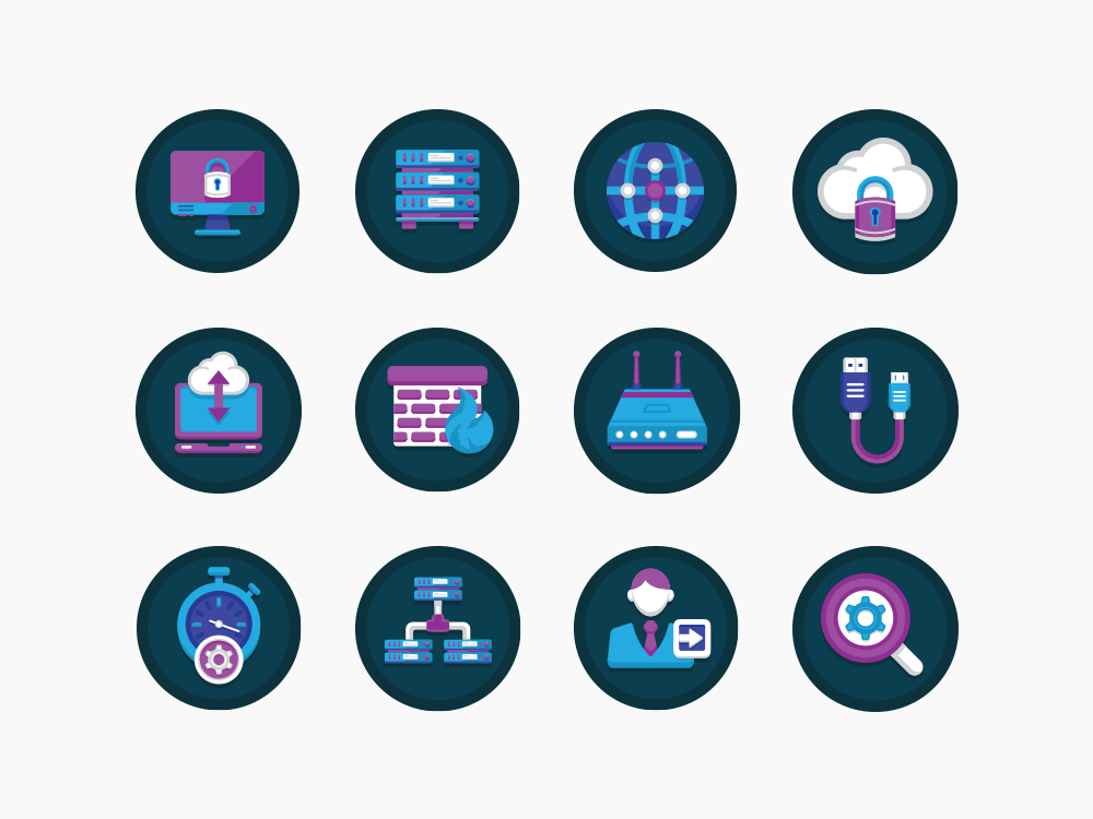1000x750 Hosting Icon Set Get Them Now!