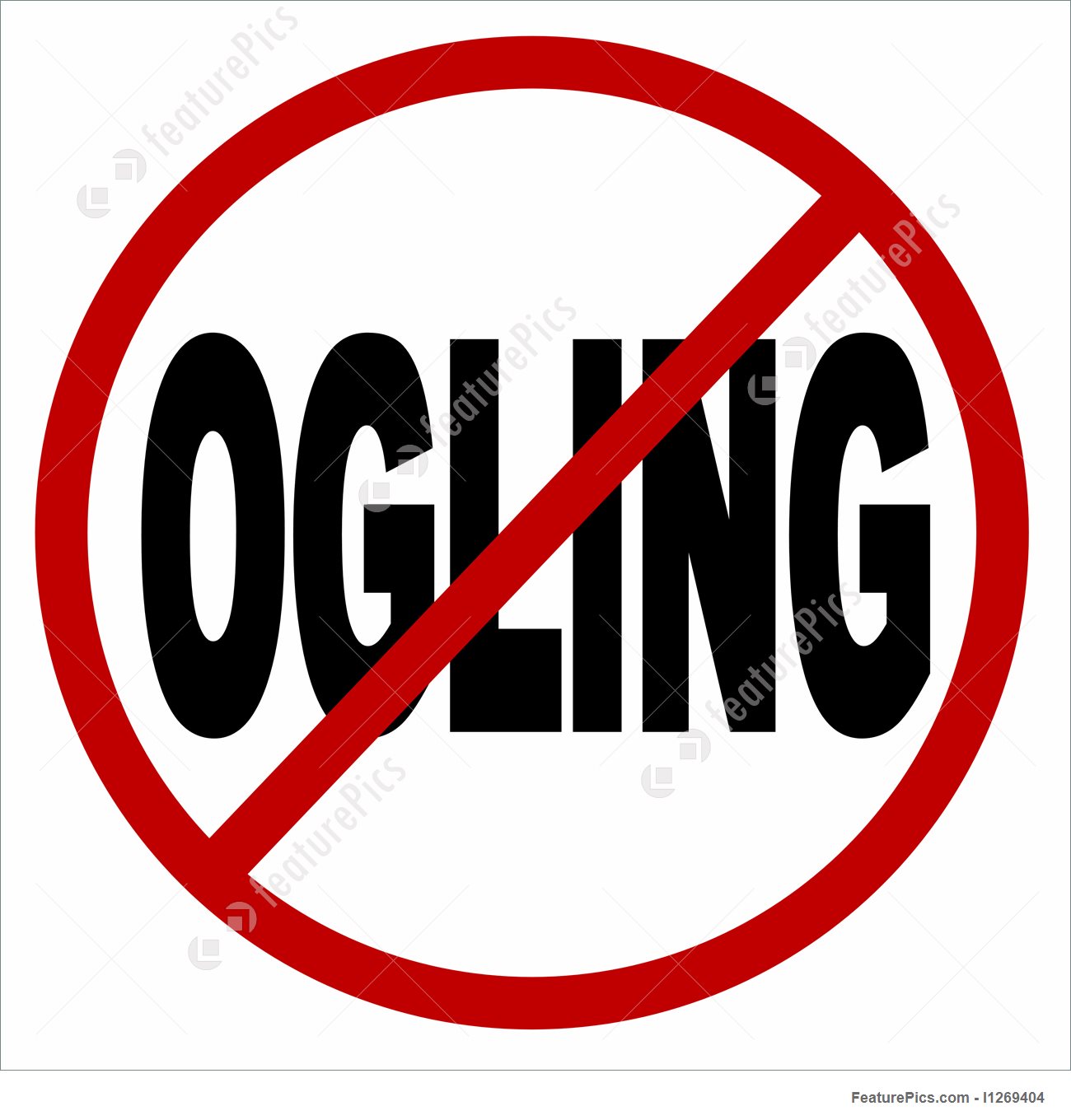 1300x1360 No Ogling Icon Stock Illustration