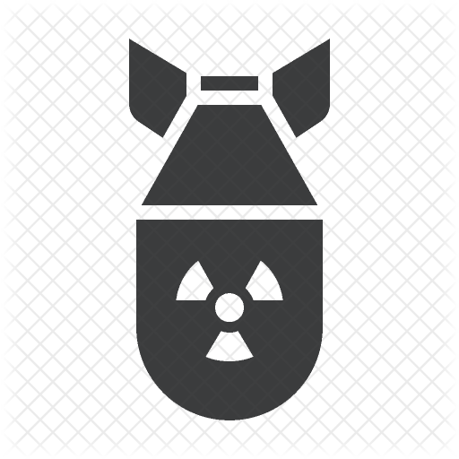 512x512 Nuclear Icon Of Glyph Style