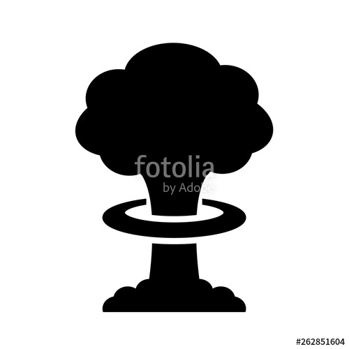 500x500 Nuclear Bomb Explosion Vector Icon Stock Image And Royalty Free