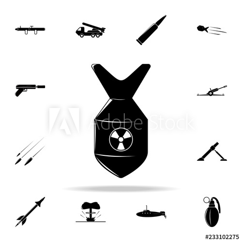 500x500 Nuclear Bomb Icon Army War Icons Universal Set For Web