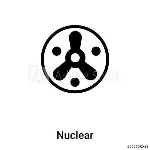 500x500 Nuclear Icon Vector Isolated On White Background, Logo Concept