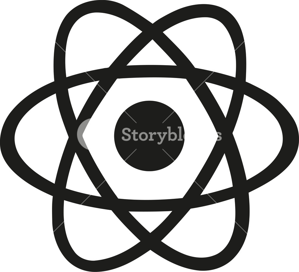 1000x910 Atom Icon Nuclear Symbol Royalty Free Stock Image