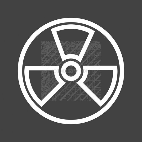 600x600 Radiation Line Inverted Icon