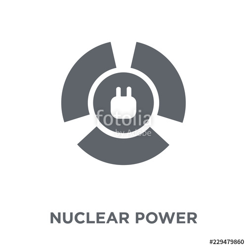 500x500 Nuclear Power Icon From Ecology Collection Stock Image