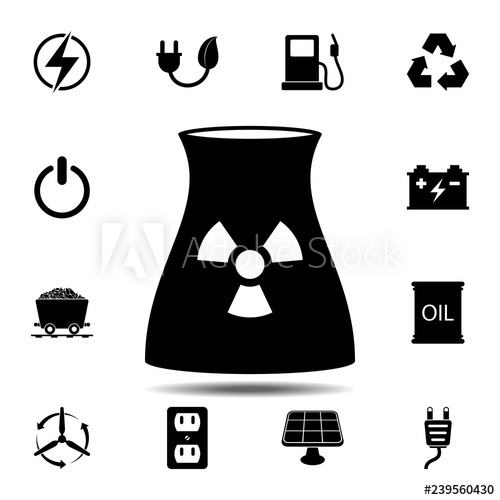 500x500 Nuclear Power Icon Simple Glyph Vector Element Of Energy Icons