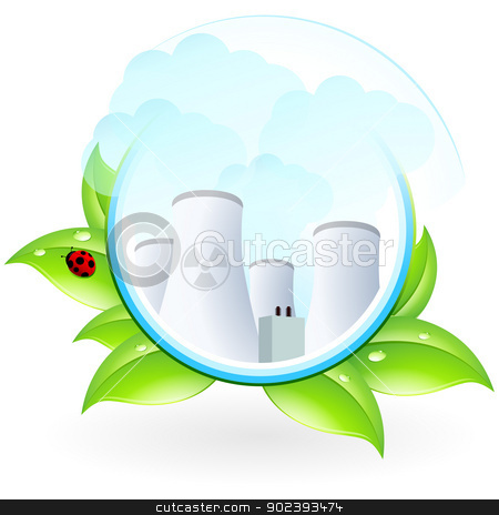 450x464 Nuclear Power Plant Icon Stock Vector