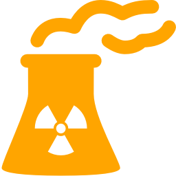 256x256 Free Orange Nuclear Power Plant Icon