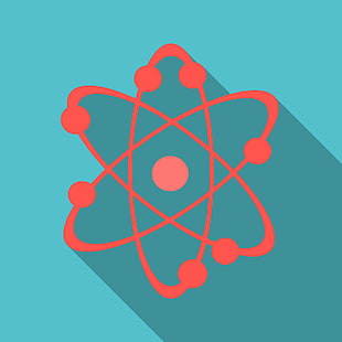 310x310 Free Download Flat Web Icon With Long Shadow Atom Vector