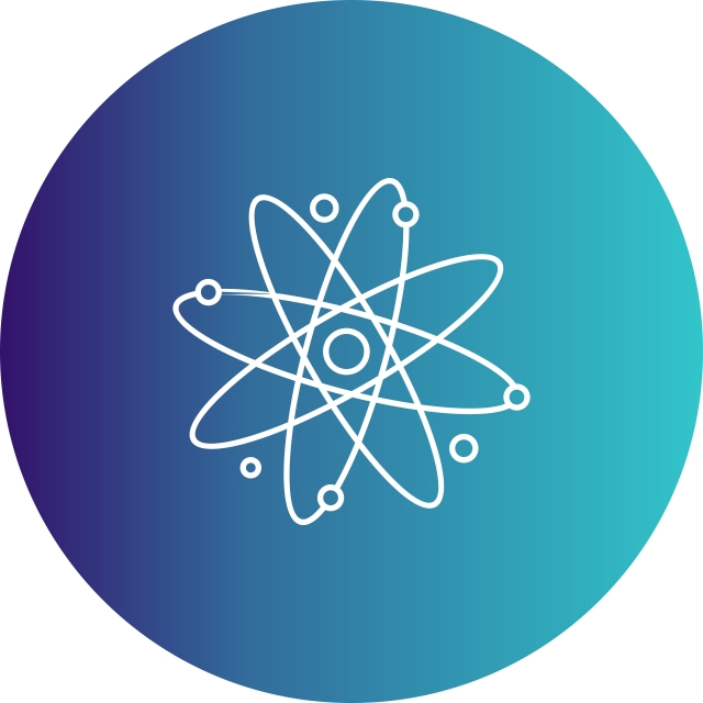 640x640 Atom Icon For Your Project, Atom, Nucleus, Science Png And Vector