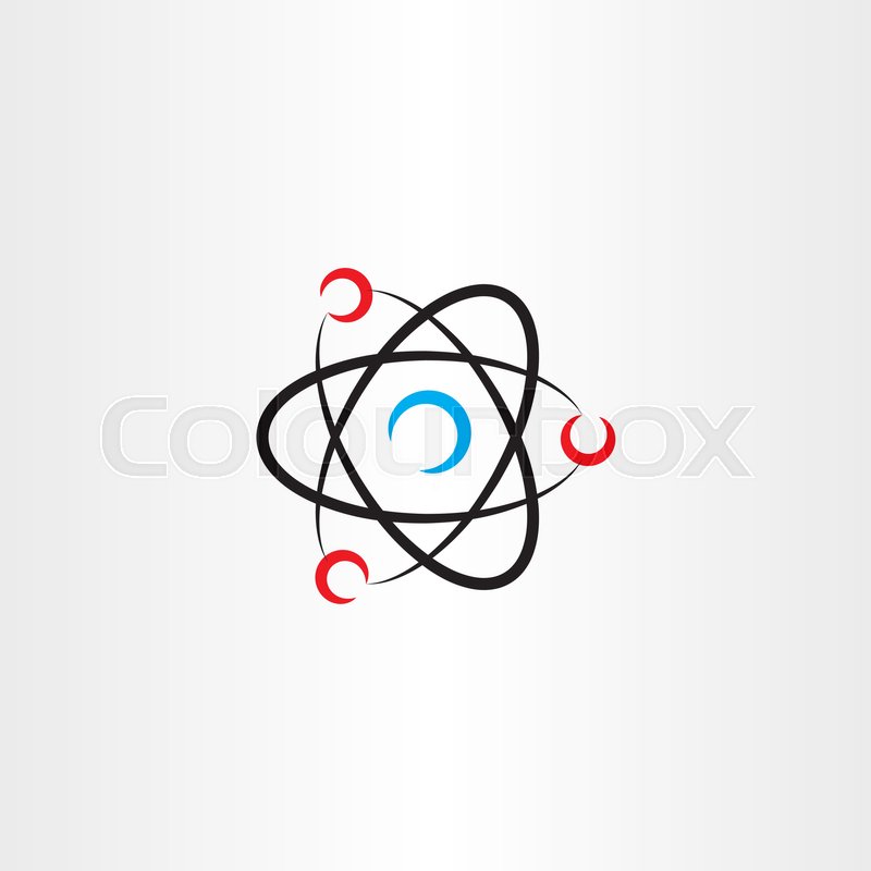 800x800 Nucleus Atom Vector Icon Logo Symbol Stock Vector Colourbox