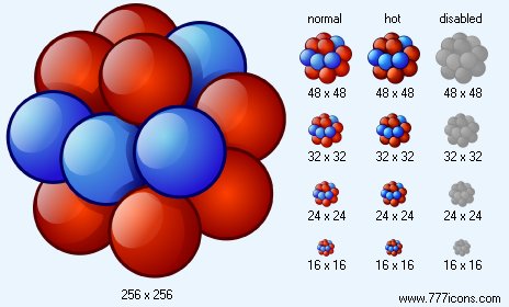 464x280 Atomic Nucleus Icon Science Icon Set