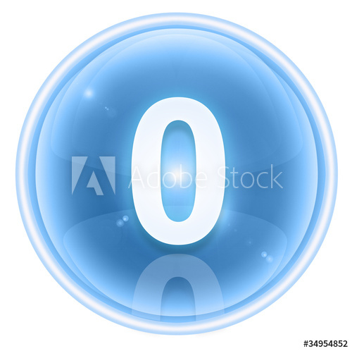 Number Null Icon Ice, Isolated On White Background 500x498 Number Null Icon Ice, Isolated On White Background