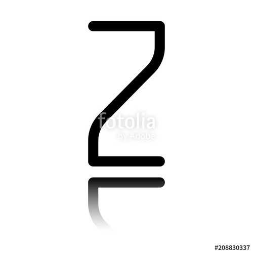 500x500 Number Numeral, Two Black Icon With Mirror Reflection On White