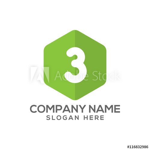 500x500 Number Icon Logo Vector