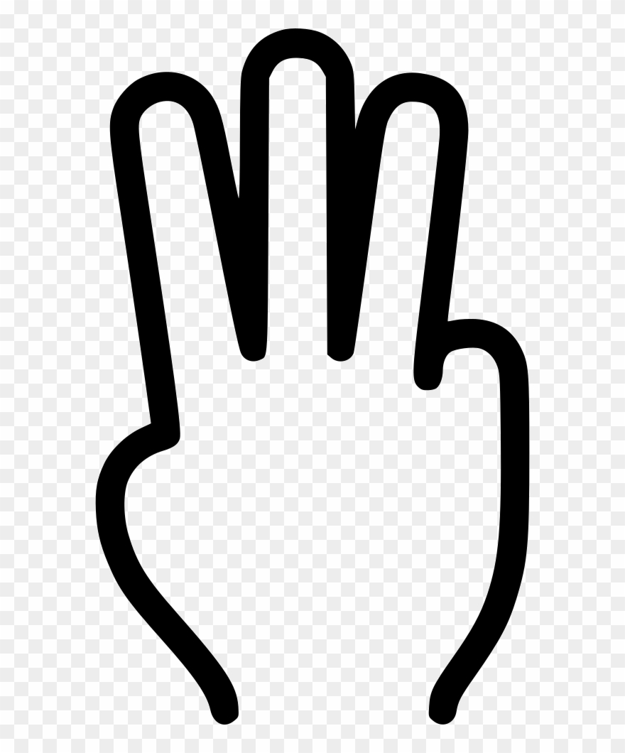 880x1060 Finger Clipart Three Finger