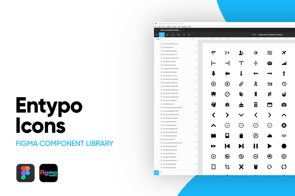 960x639 Figma Entypo Icon Component Library