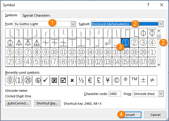 571x409 How To Insert Letters Or Numbers With Circles In Word