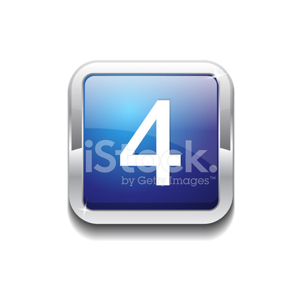 440x440 Number Square Vector Blue Web Icon Button Stock Vector