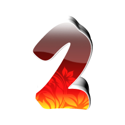 256x256 Number Two Red Icon, Png Clipart Image